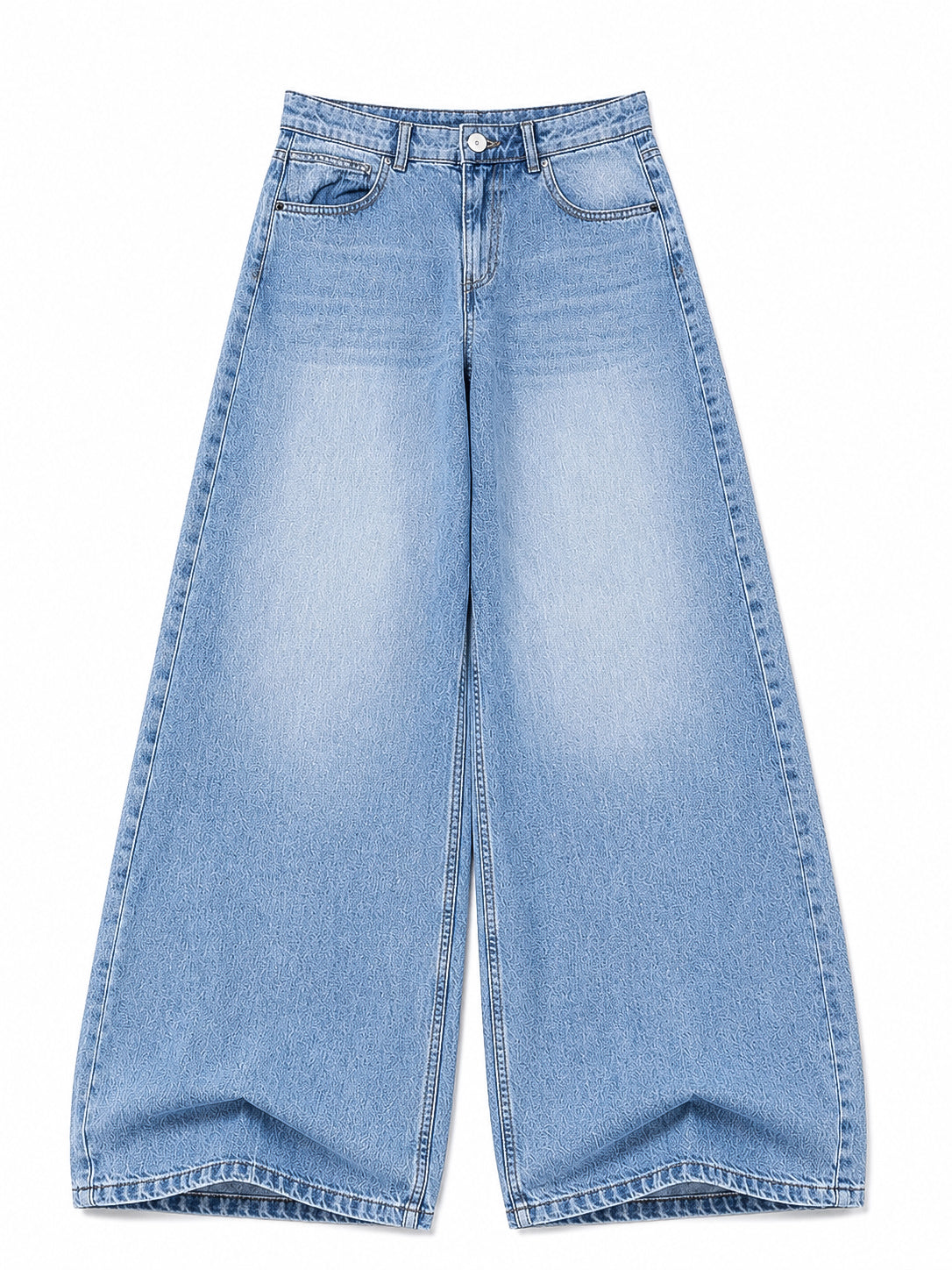 Blue Washed Super Wide Leg