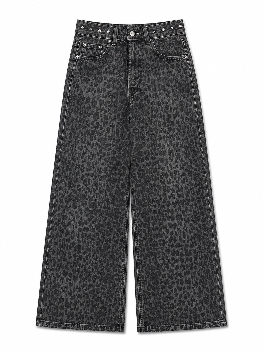 Midnight Leopard Straight Fit Jeans