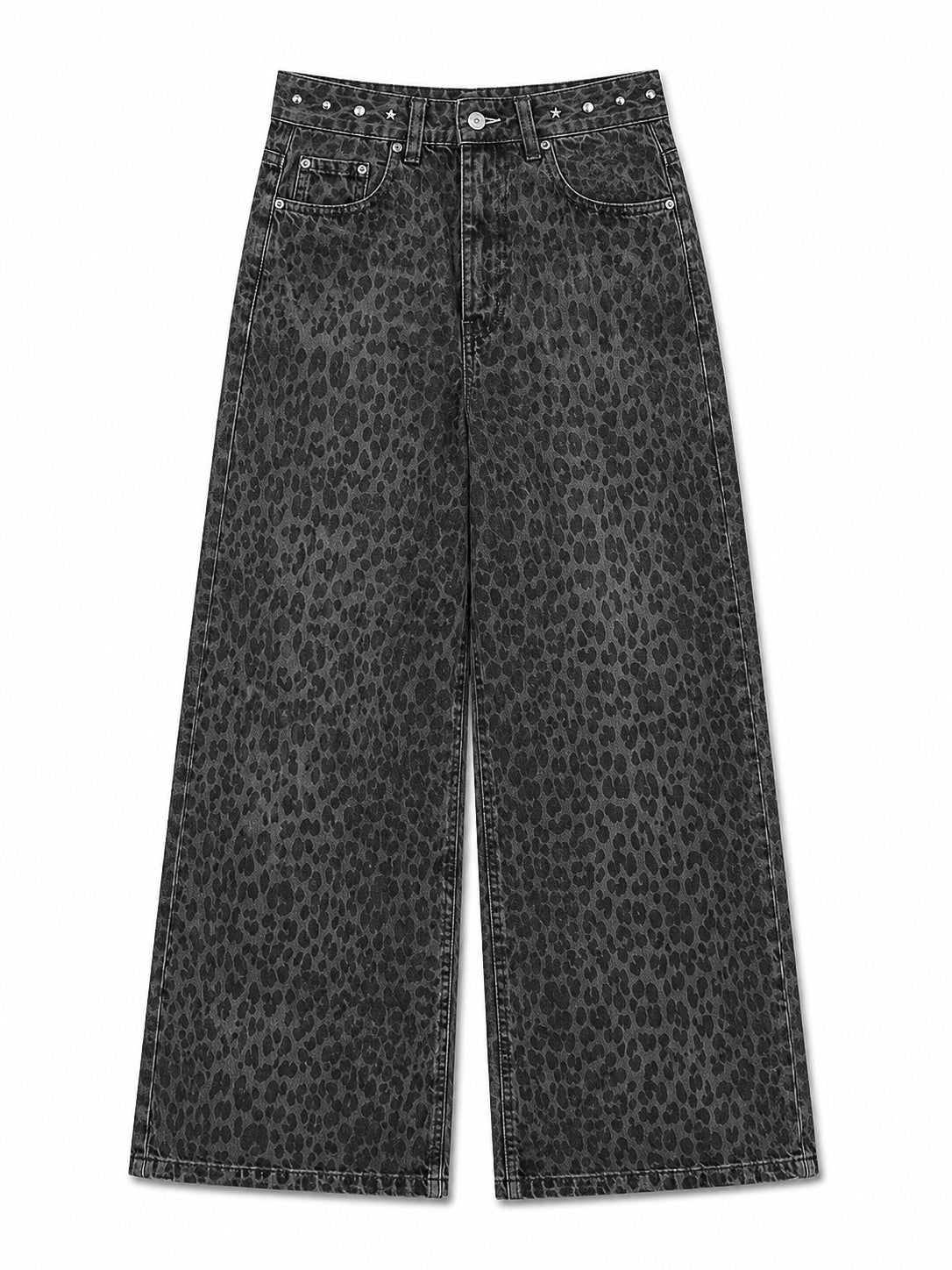 Midnight Leopard Straight Fit Jeans