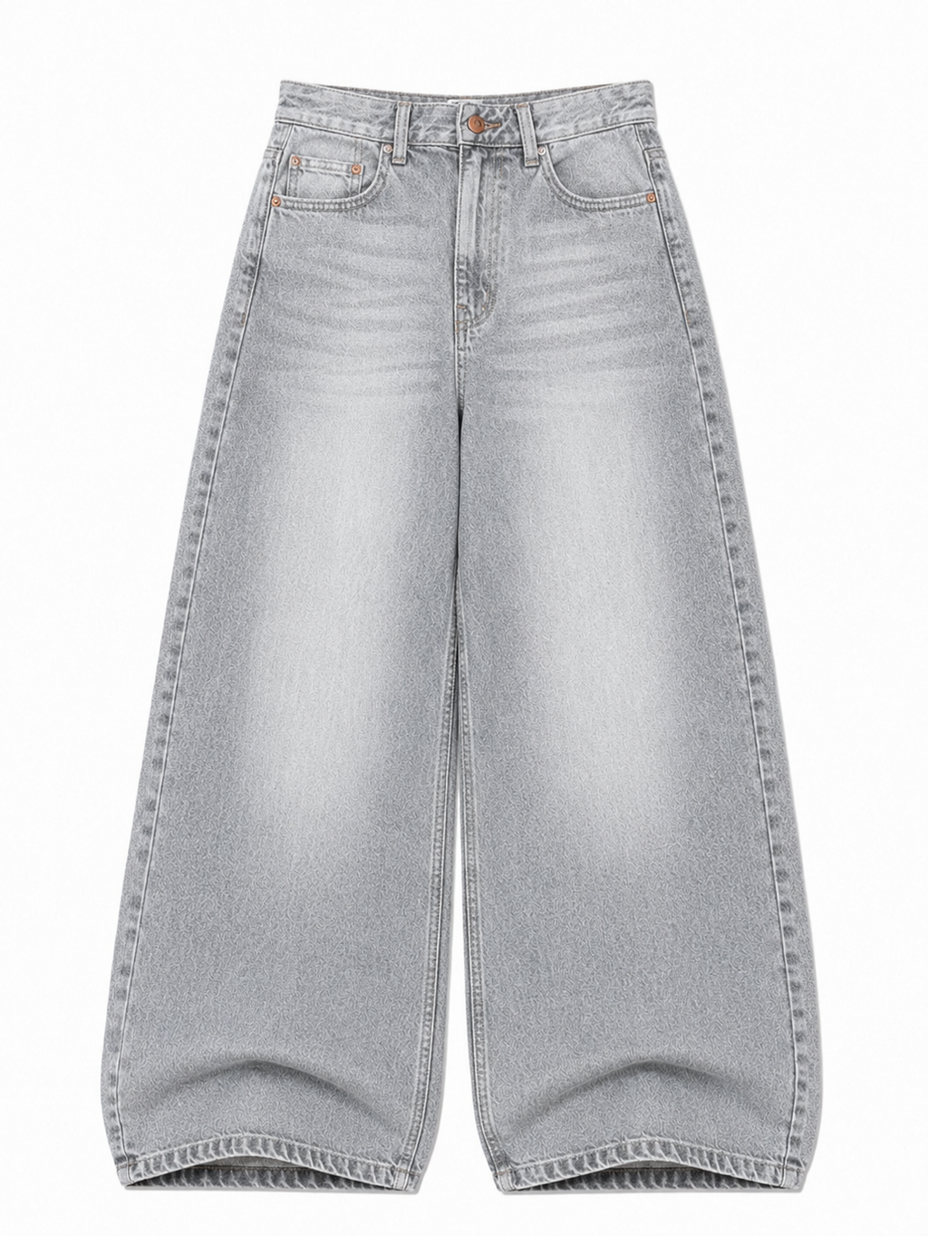 Mid Fade Grey Wide Leg
