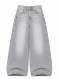 Mid Fade Grey Wide Leg