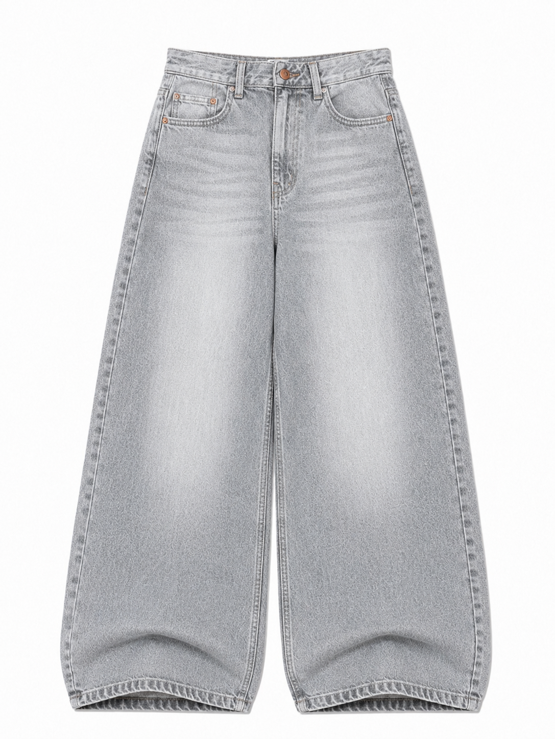 Mid Fade Grey Wide Leg