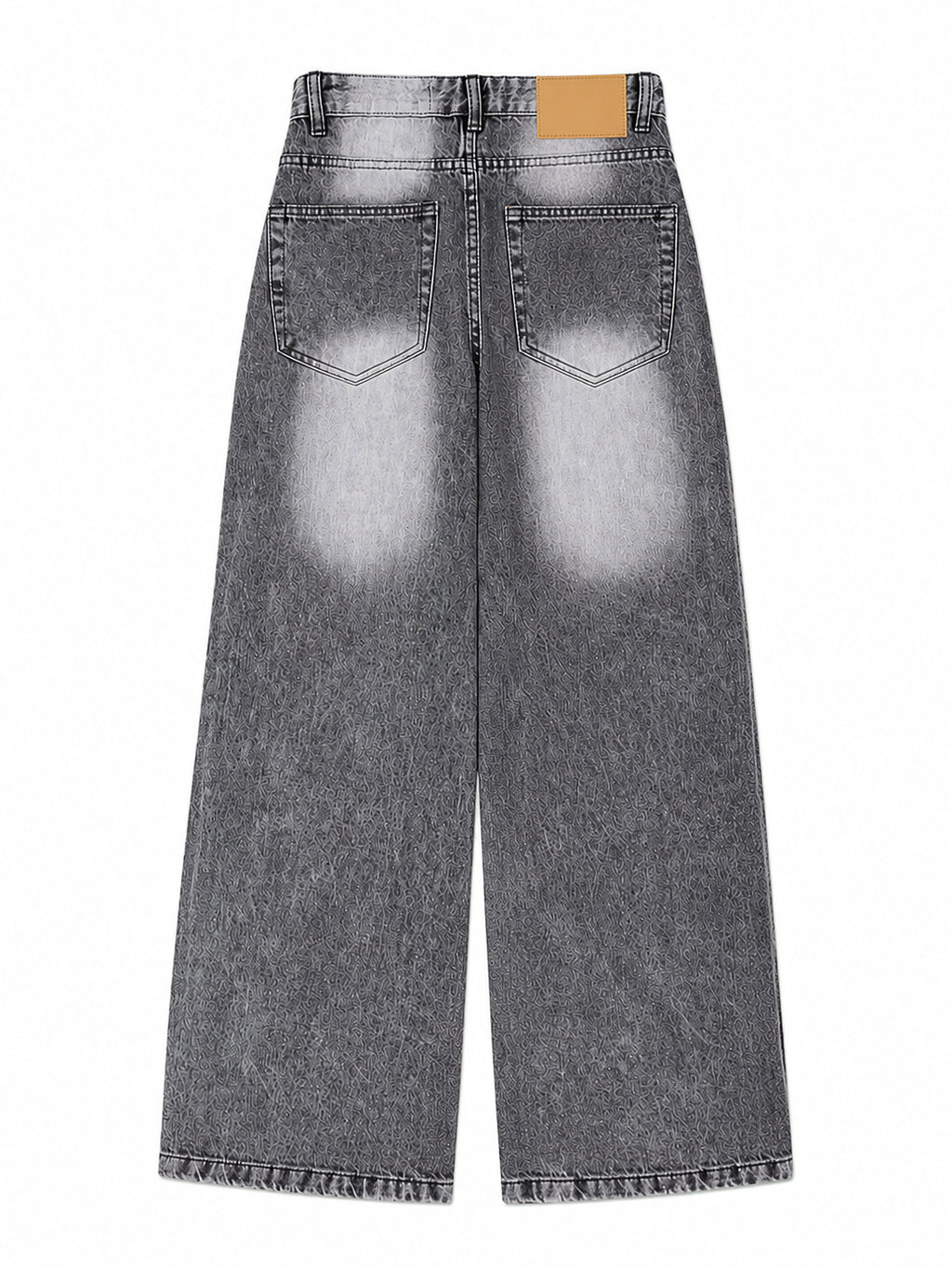 Dark Grey Wash Wide Leg