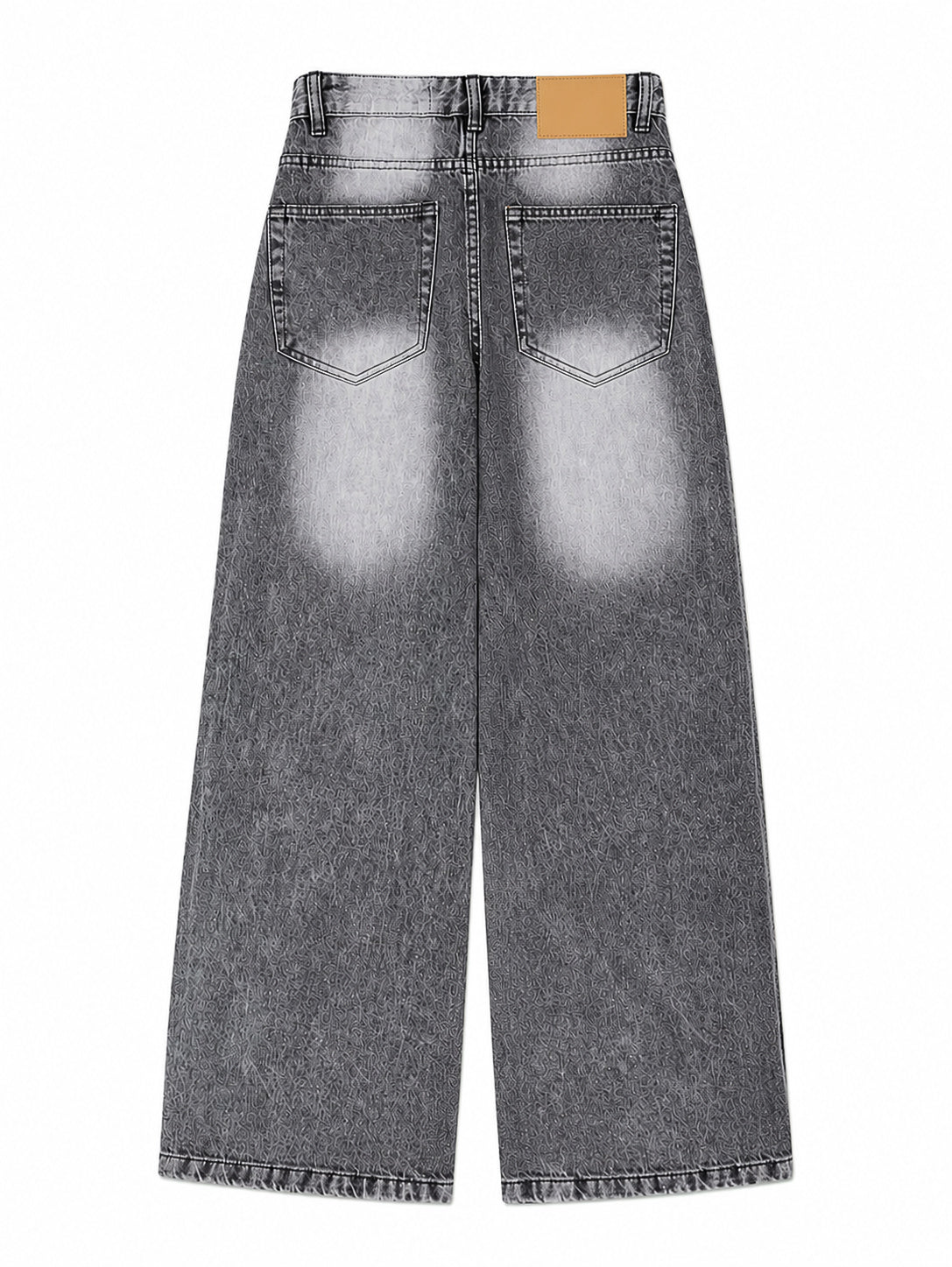 Dark Grey Wash Wide Leg