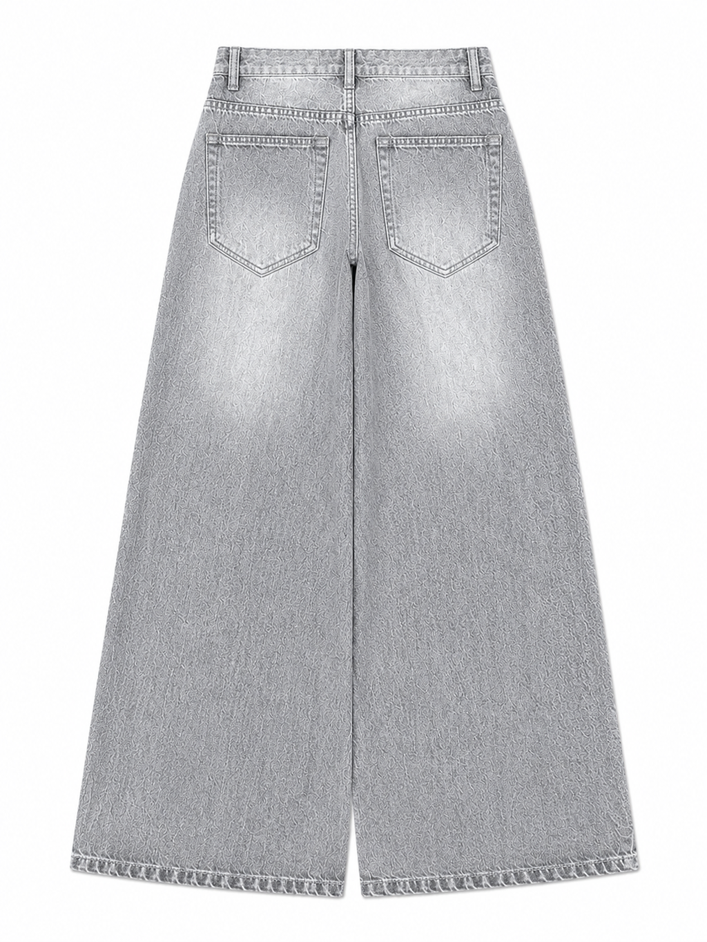 Mid Fade Grey Wide Leg