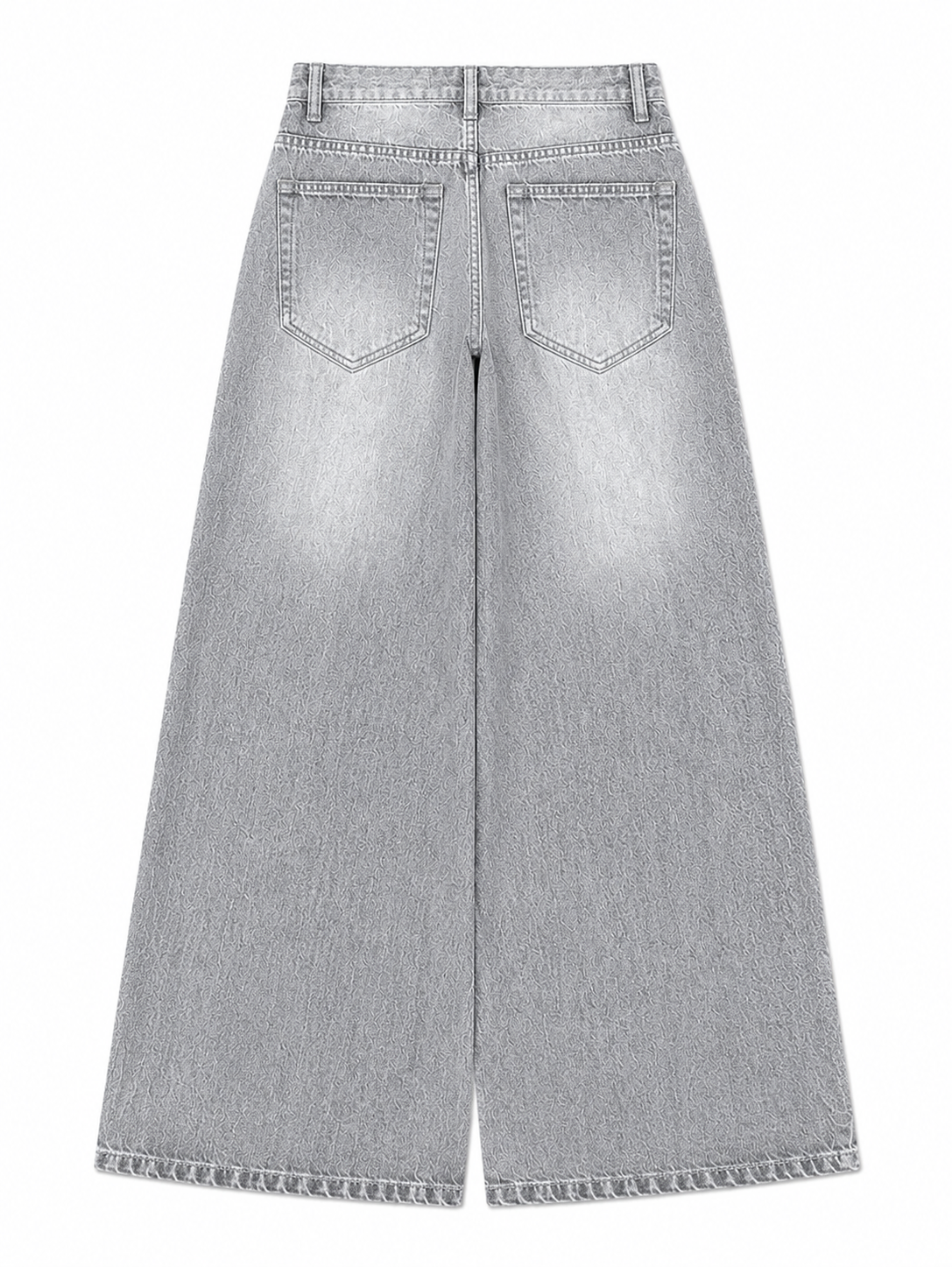 Mid Fade Grey Wide Leg