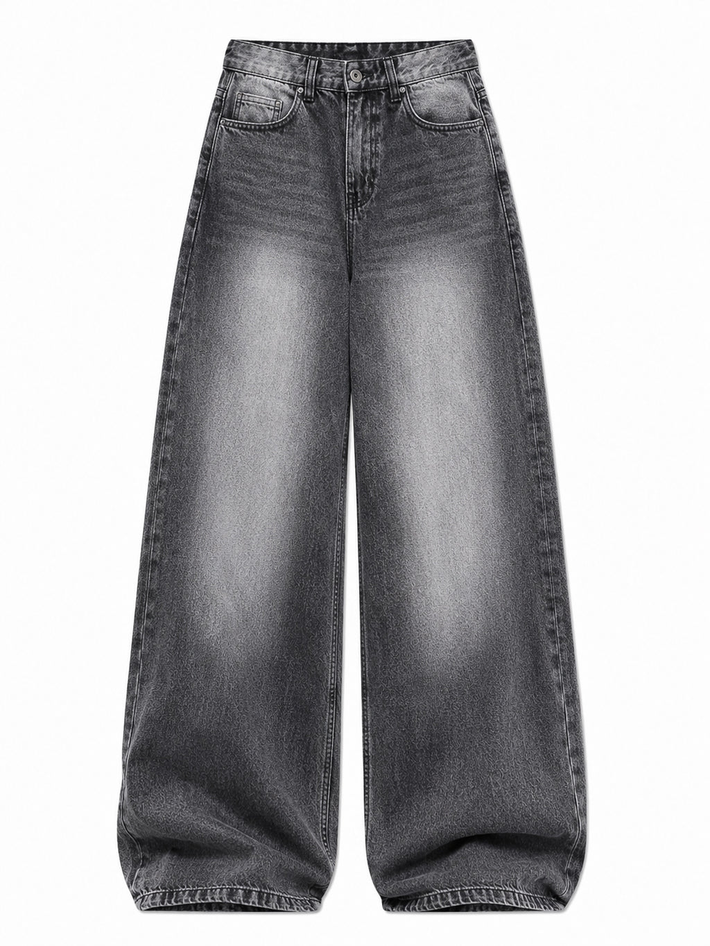 Dark Grey Wash Wide Leg