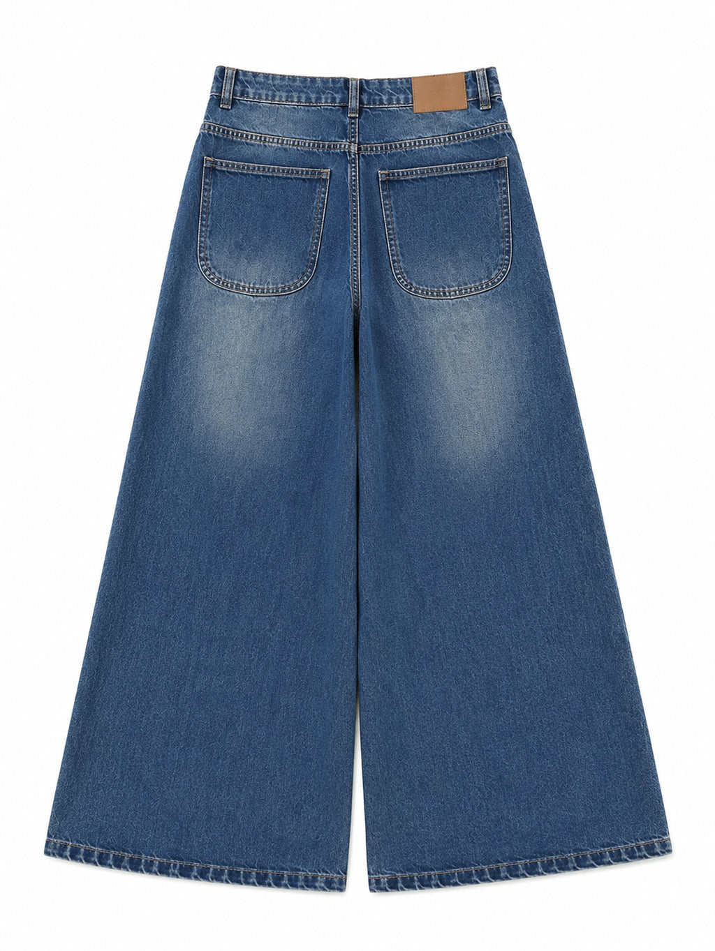 Zig Zag Washed Super Wide Leg
