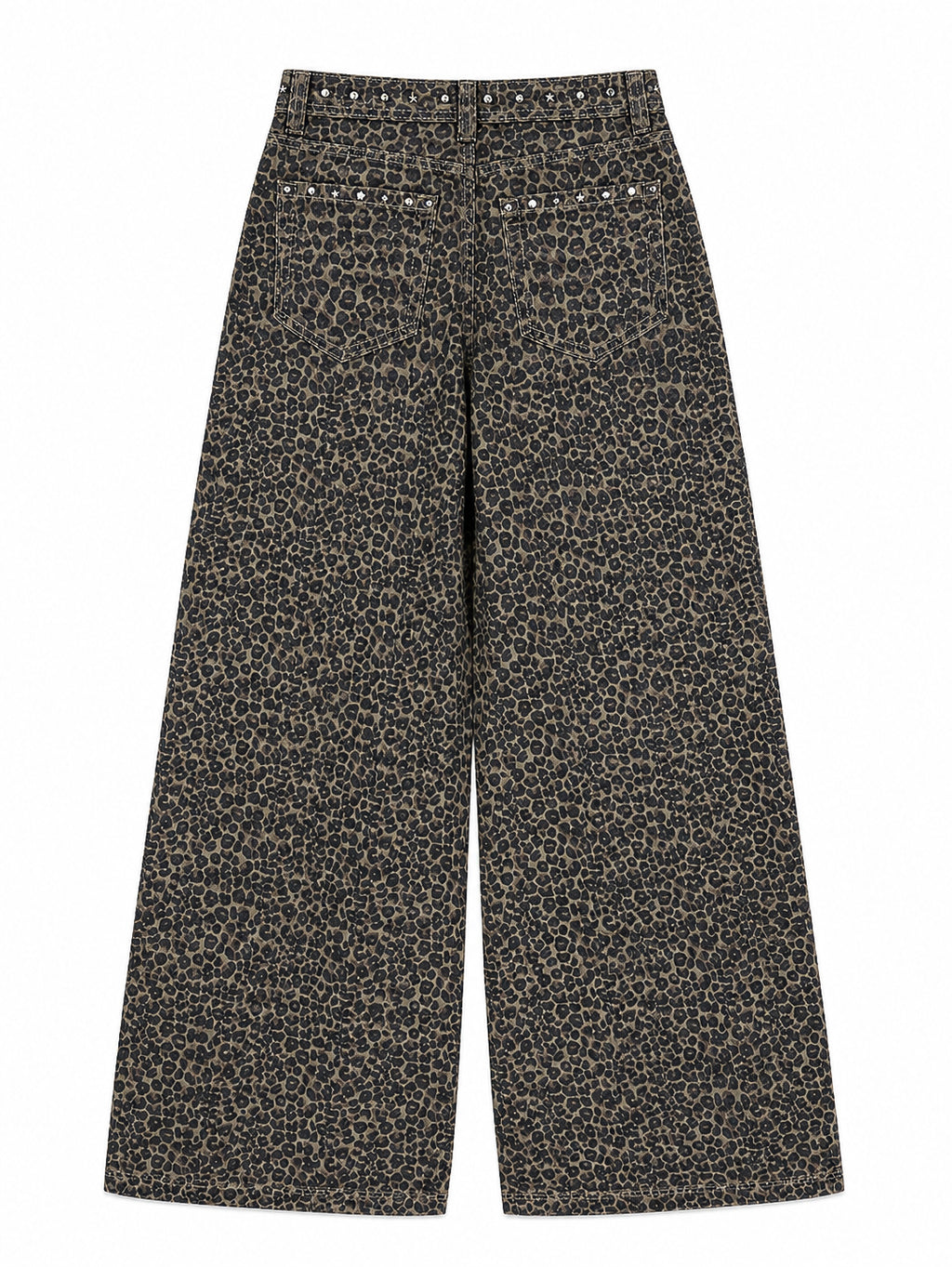 Y2K Leopard Wide Leg Jeans