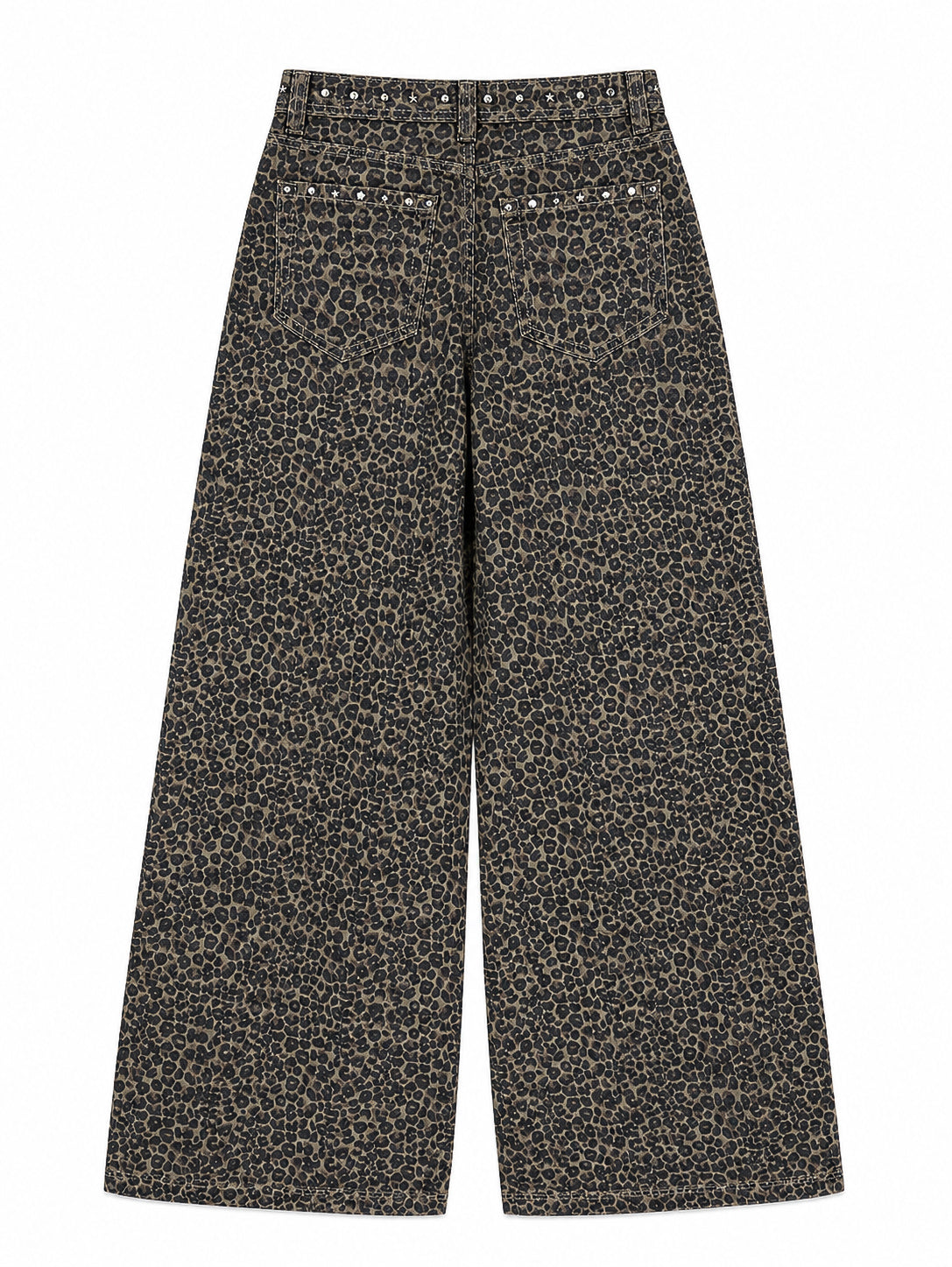 Y2K Leopard Wide Leg Jeans
