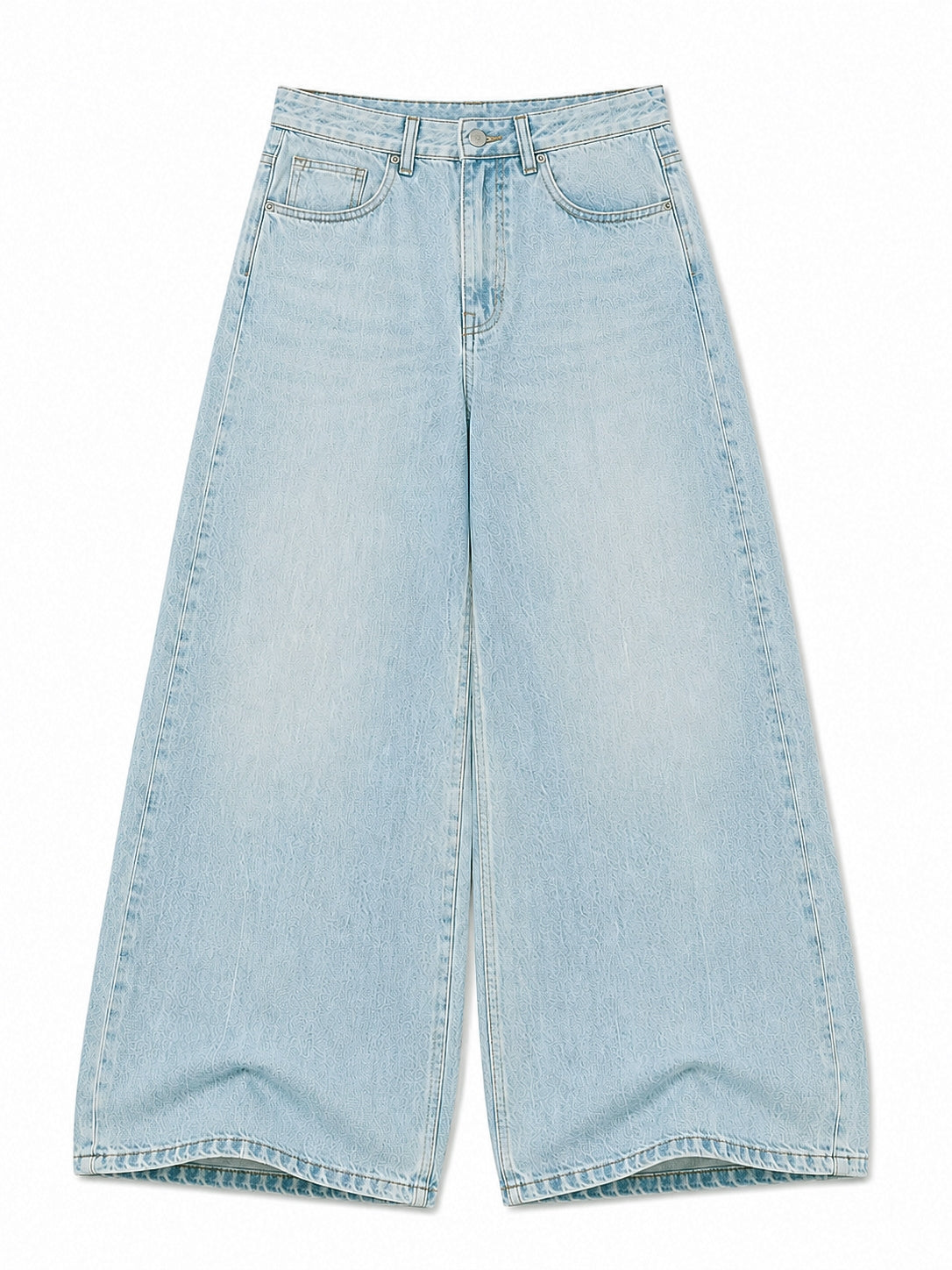 Ice Blue Super Wide Leg Jeans